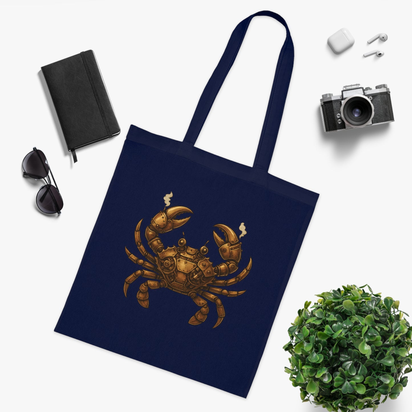 Steampunk Mechanical Crab Tote Bag