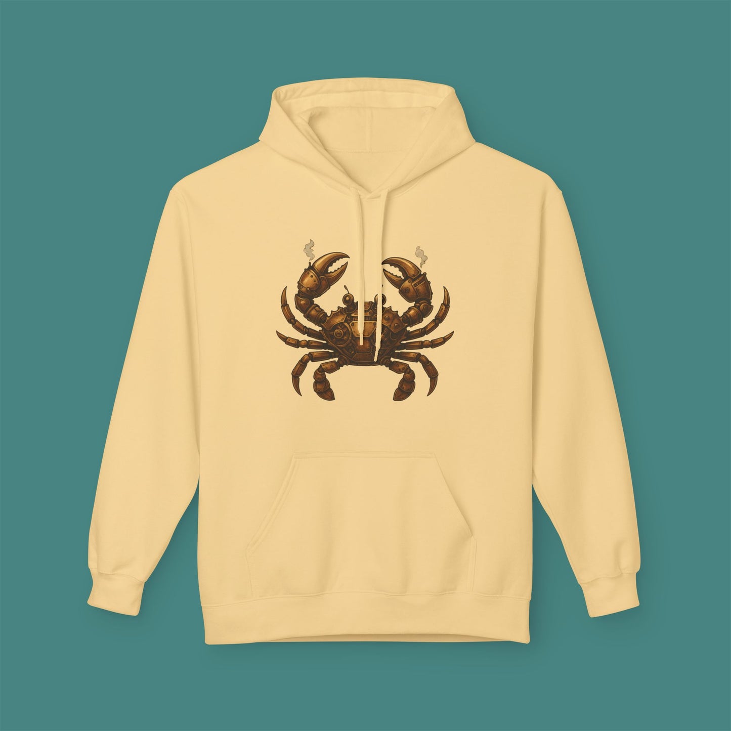Steampunk Mechanical Crab Fleece Unisex Hoodie