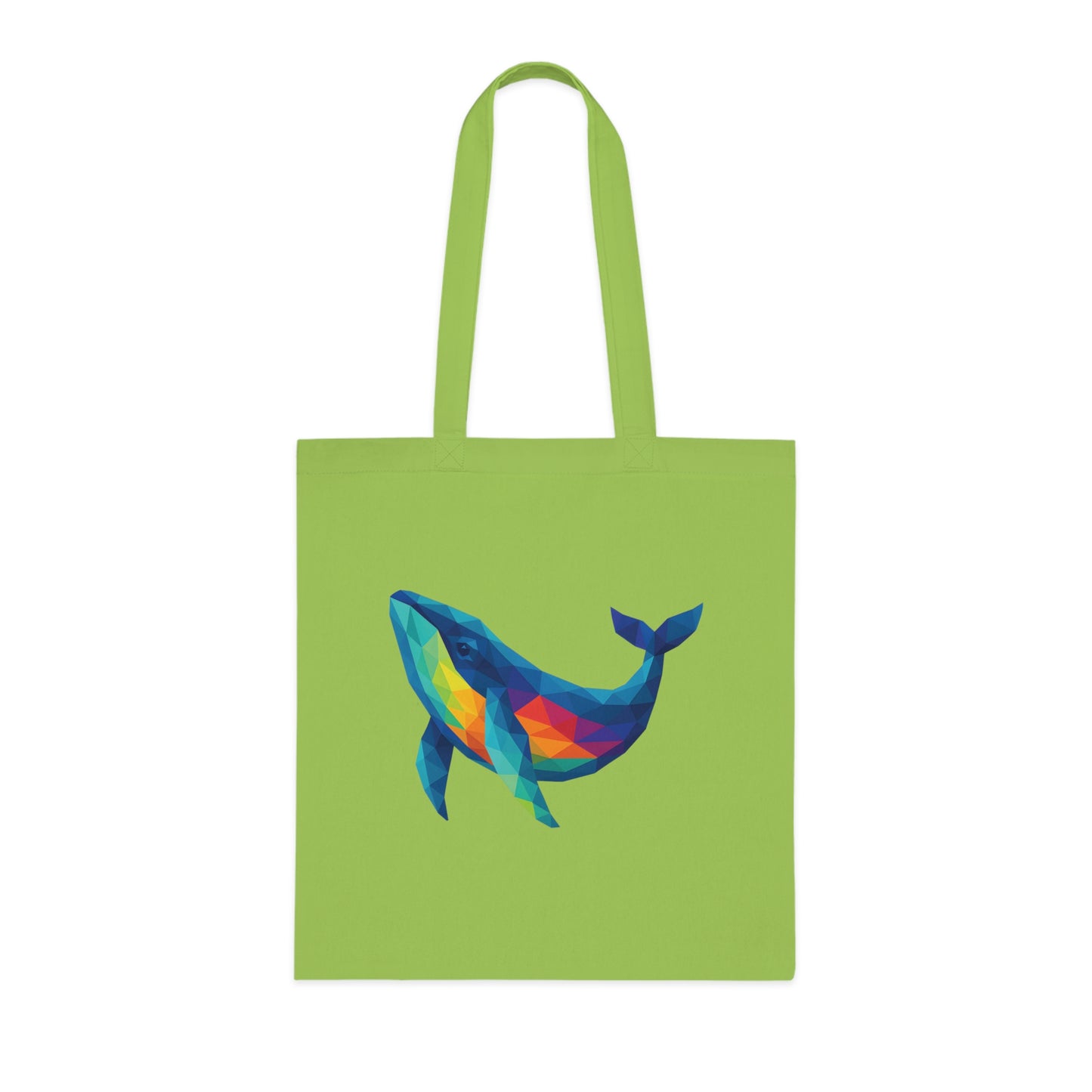 Geometric Polygon Whale Tote Bag