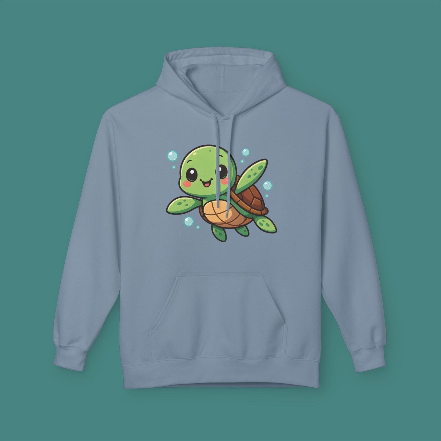 Cartoon Cute Turtle Fleece Unisex Hoodie