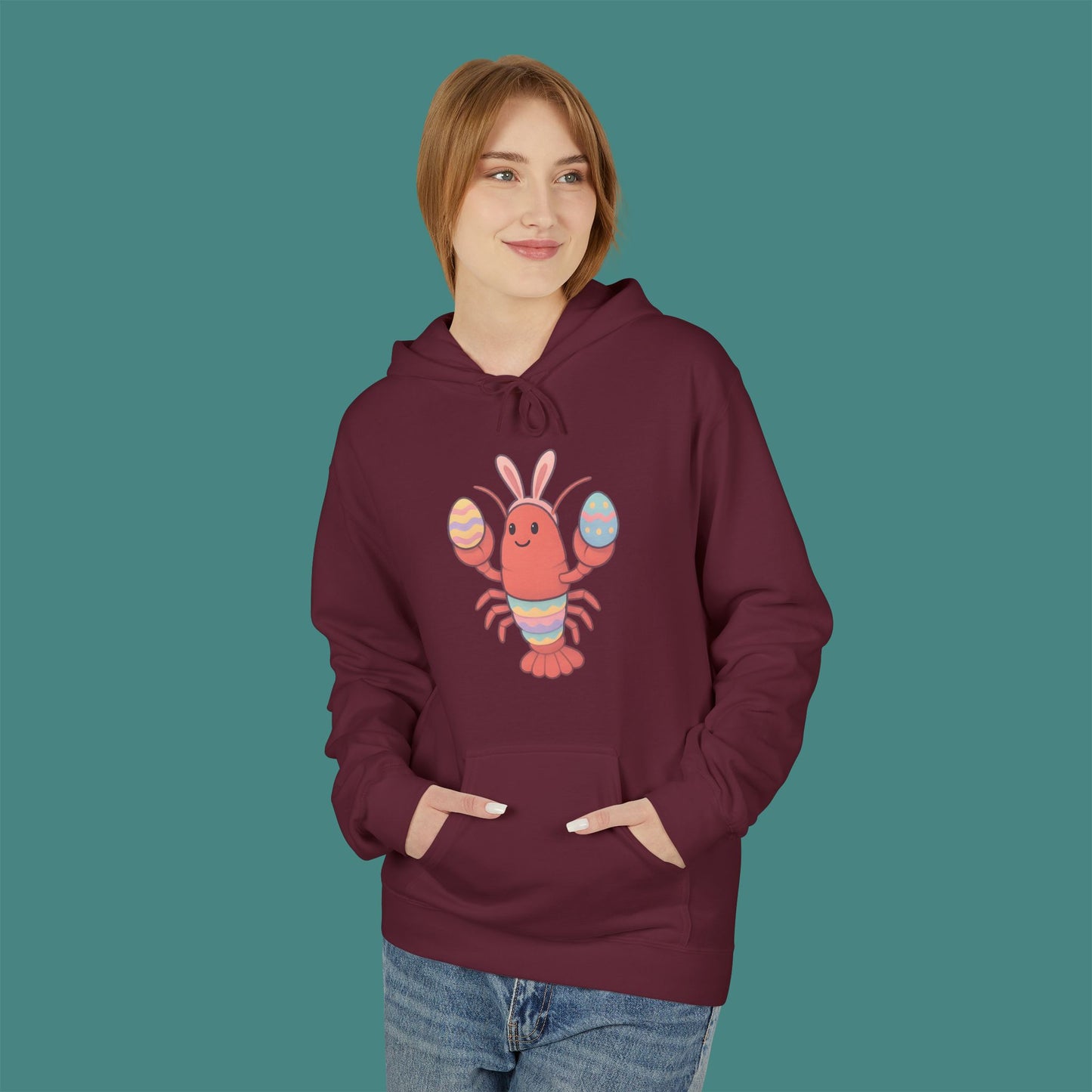 Easter Lobster Fleece Unisex Hoodie