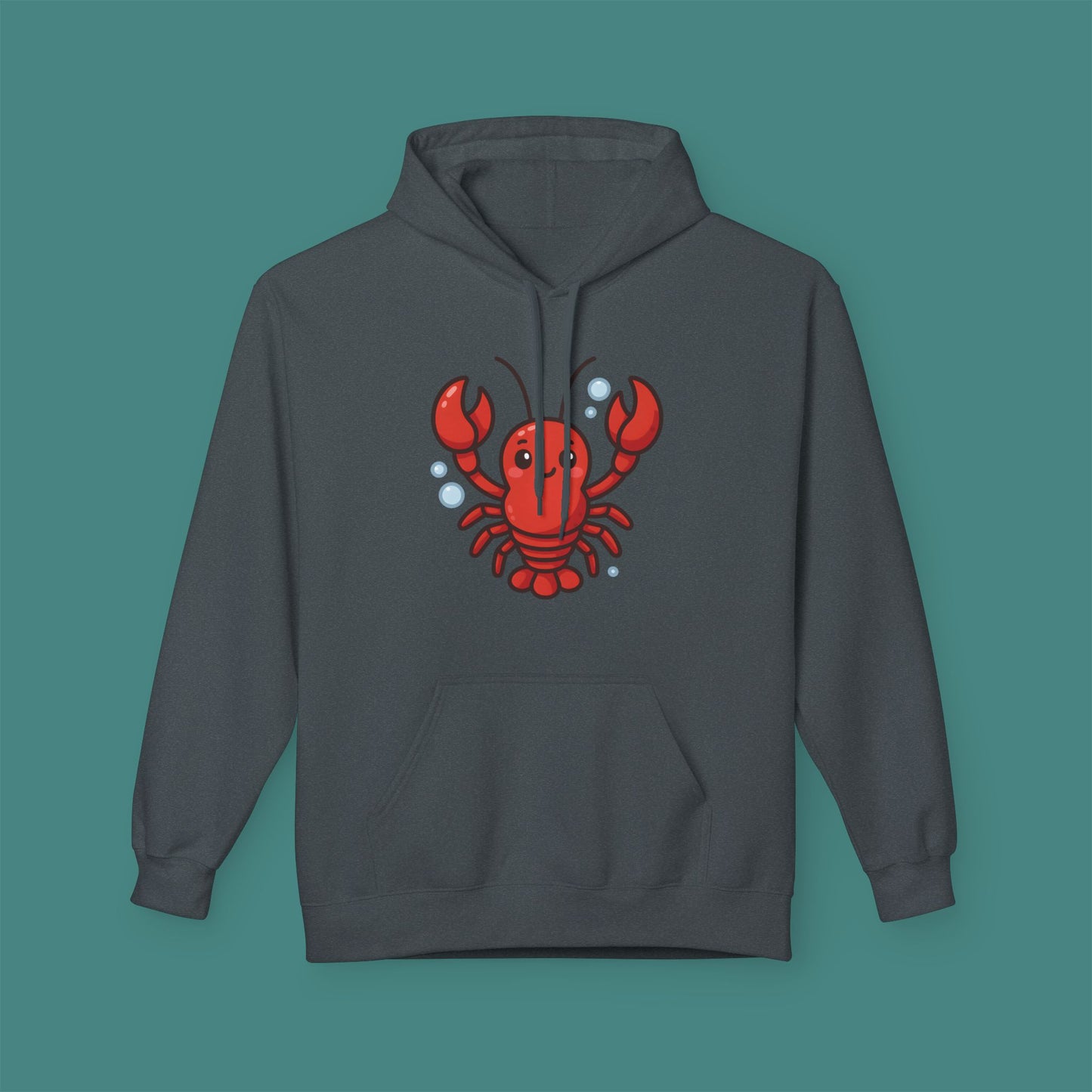 Cartoon Cute Lobster Fleece Unisex Hoodie