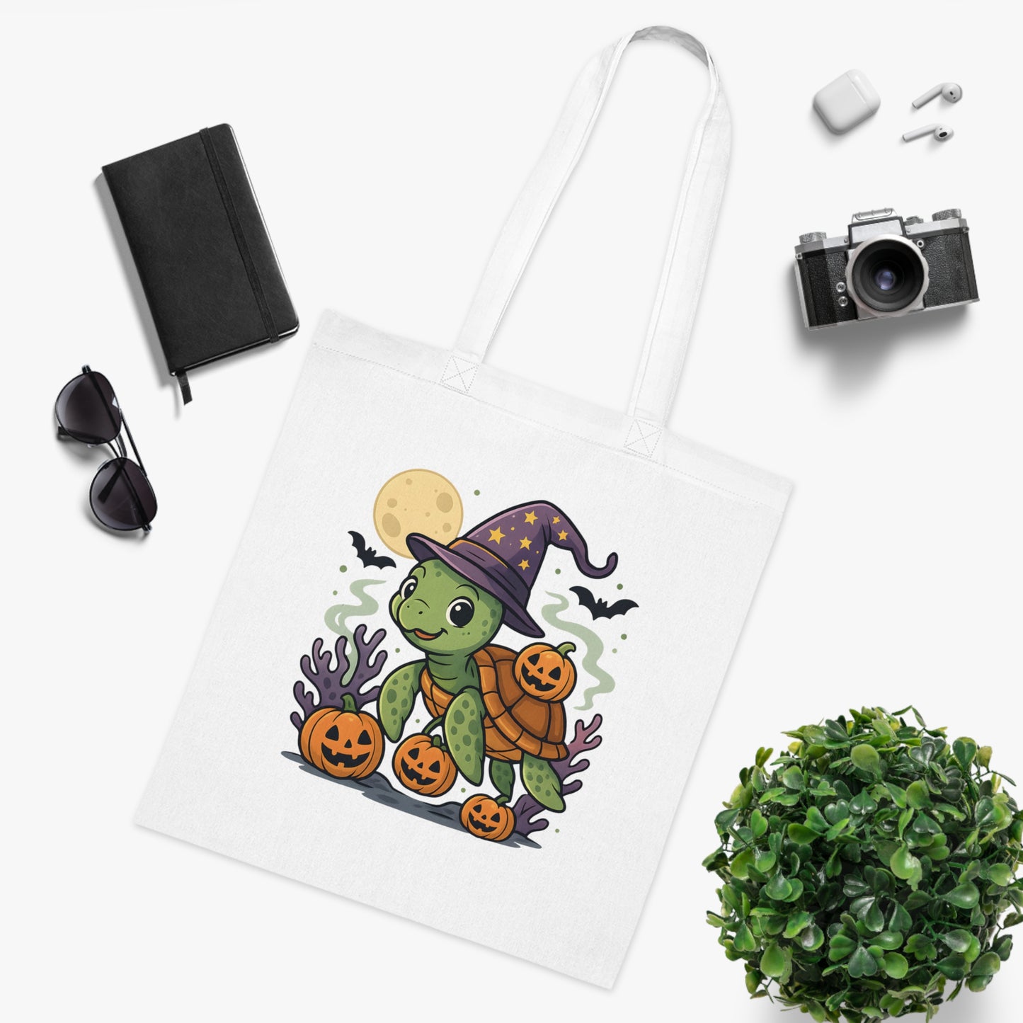 Halloween Turtle Tote Bag