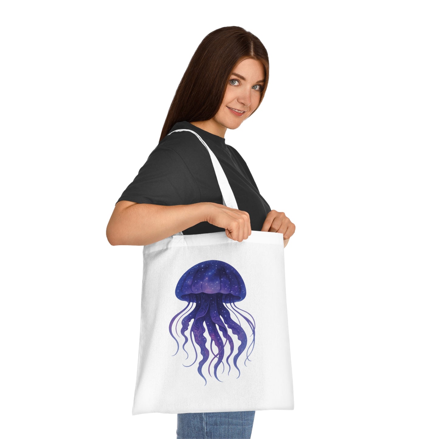 Cosmic Galaxy Jellyfish Tote Bag