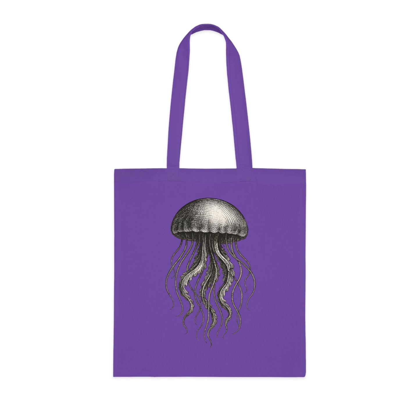 Vintage Etching Jellyfish Tote Bag