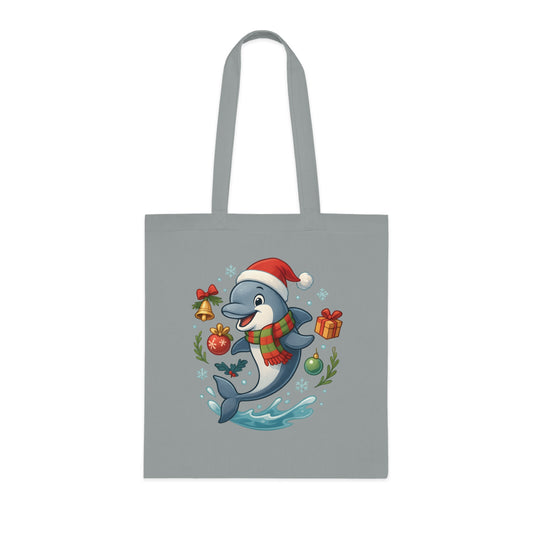 Christmas Dolphin Tote Bag