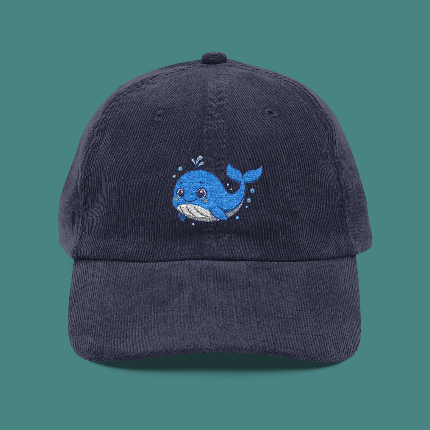 Cartoon Cute Whale Corduroy Embroidered Cap