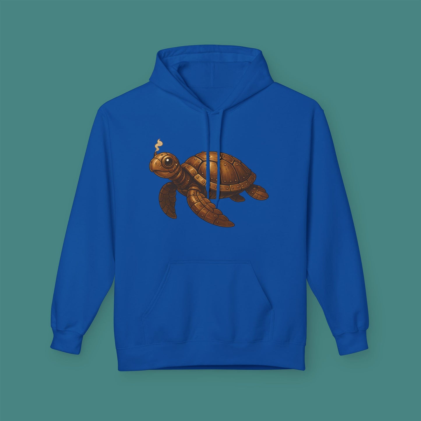Steampunk Mechanical Turtle Fleece Unisex Hoodie