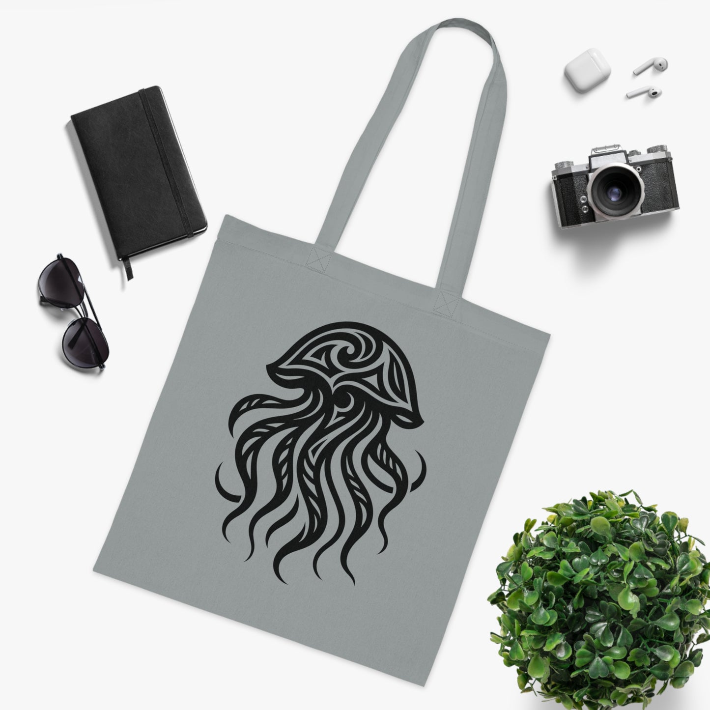 Tribal Tattoo Jellyfish Tote Bag