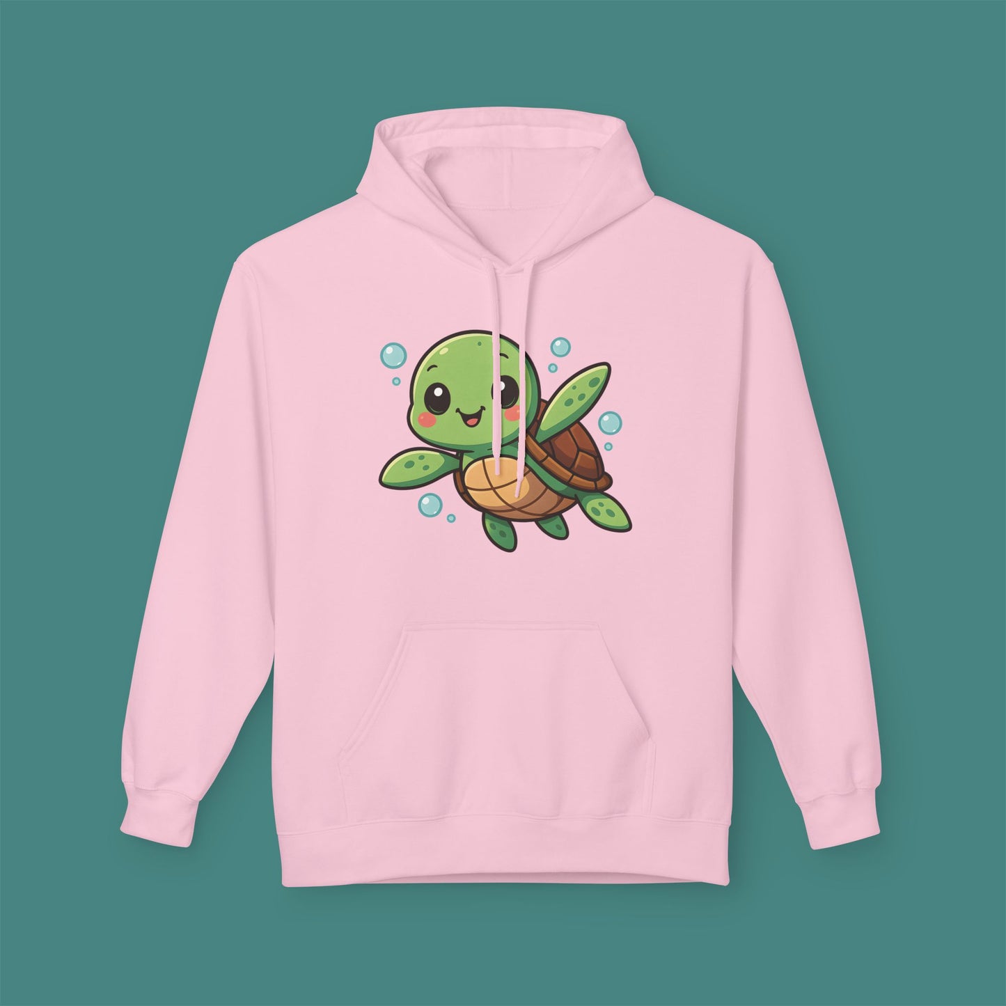 Cartoon Cute Turtle Fleece Unisex Hoodie