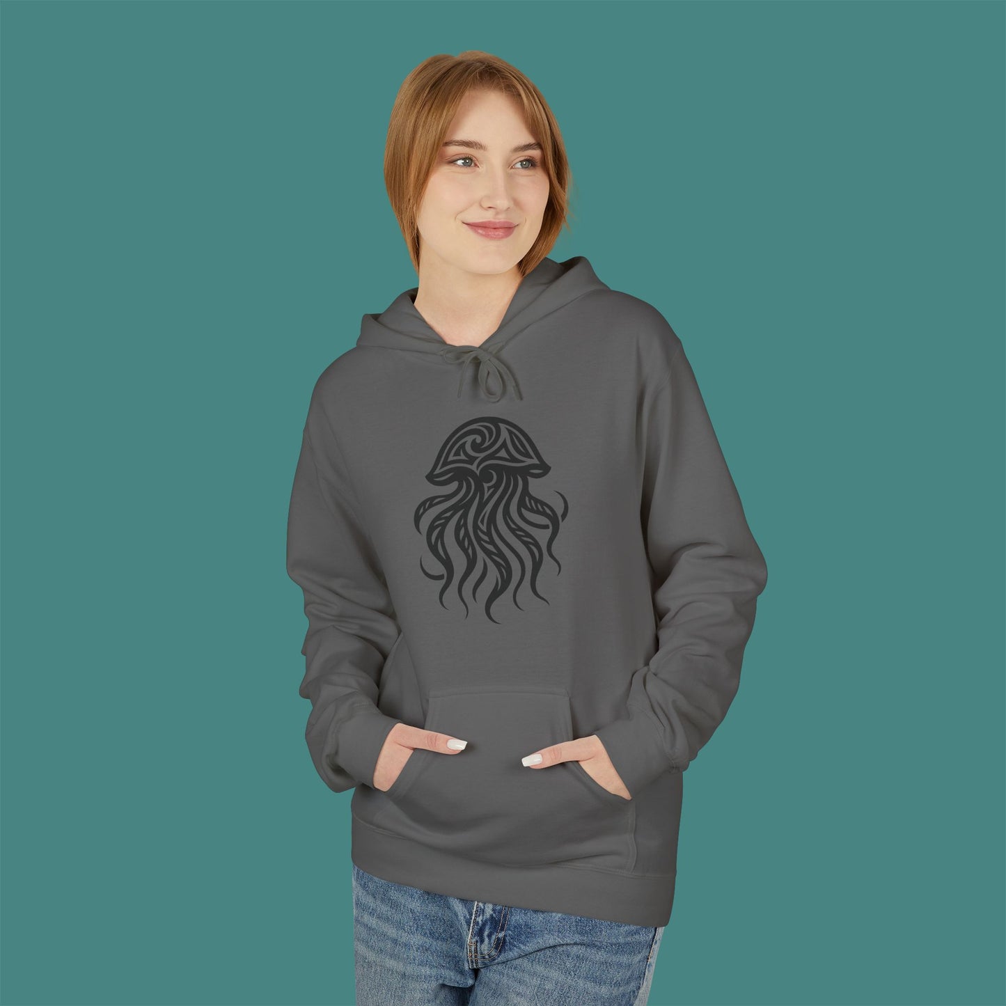 Tribal Tattoo Jellyfish Fleece Unisex Hoodie