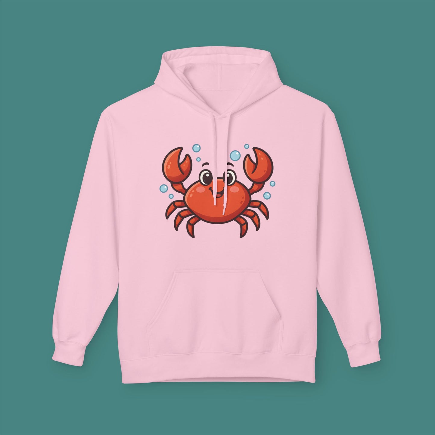 Cartoon Cute Crab Fleece Unisex Hoodie