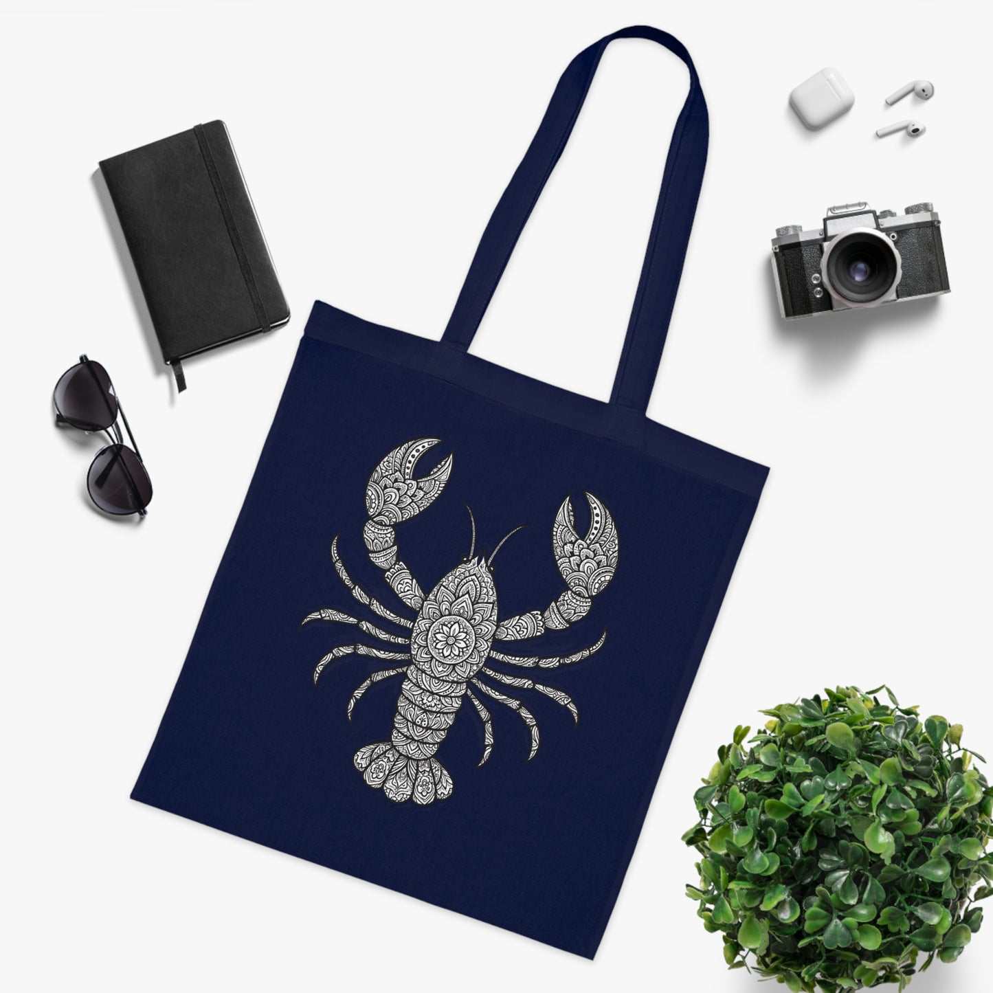 Intricate Mandala Lobster Tote Bag