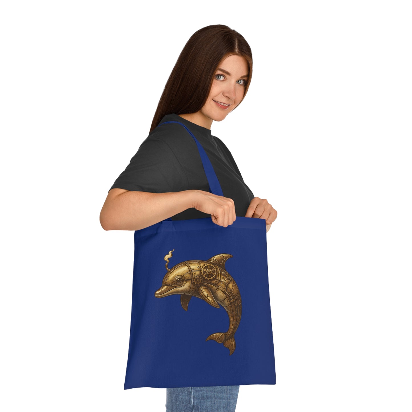 Steampunk Mechanical Dolphin Tote Bag