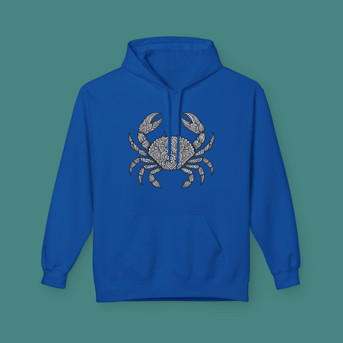Intricate Mandala Crab Fleece Unisex Hoodie