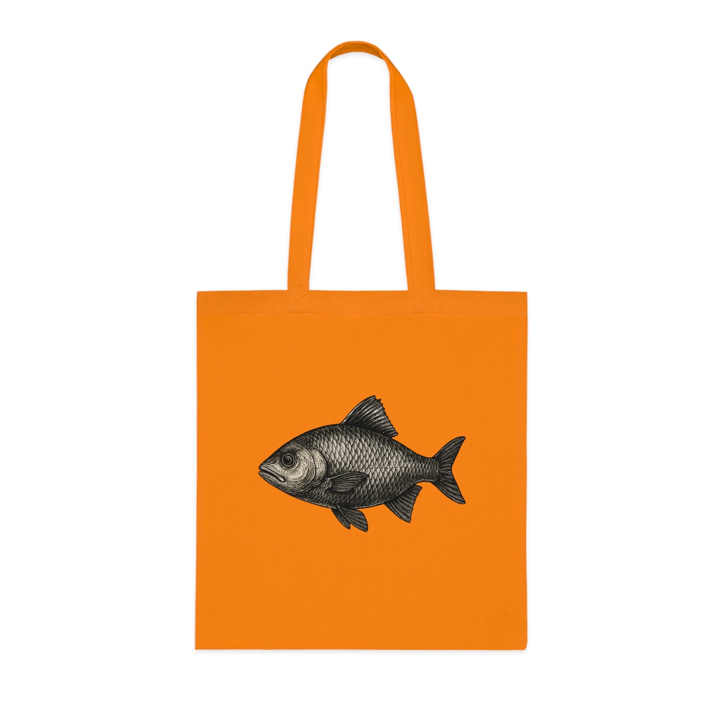 Vintage Etching Fish Tote Bag