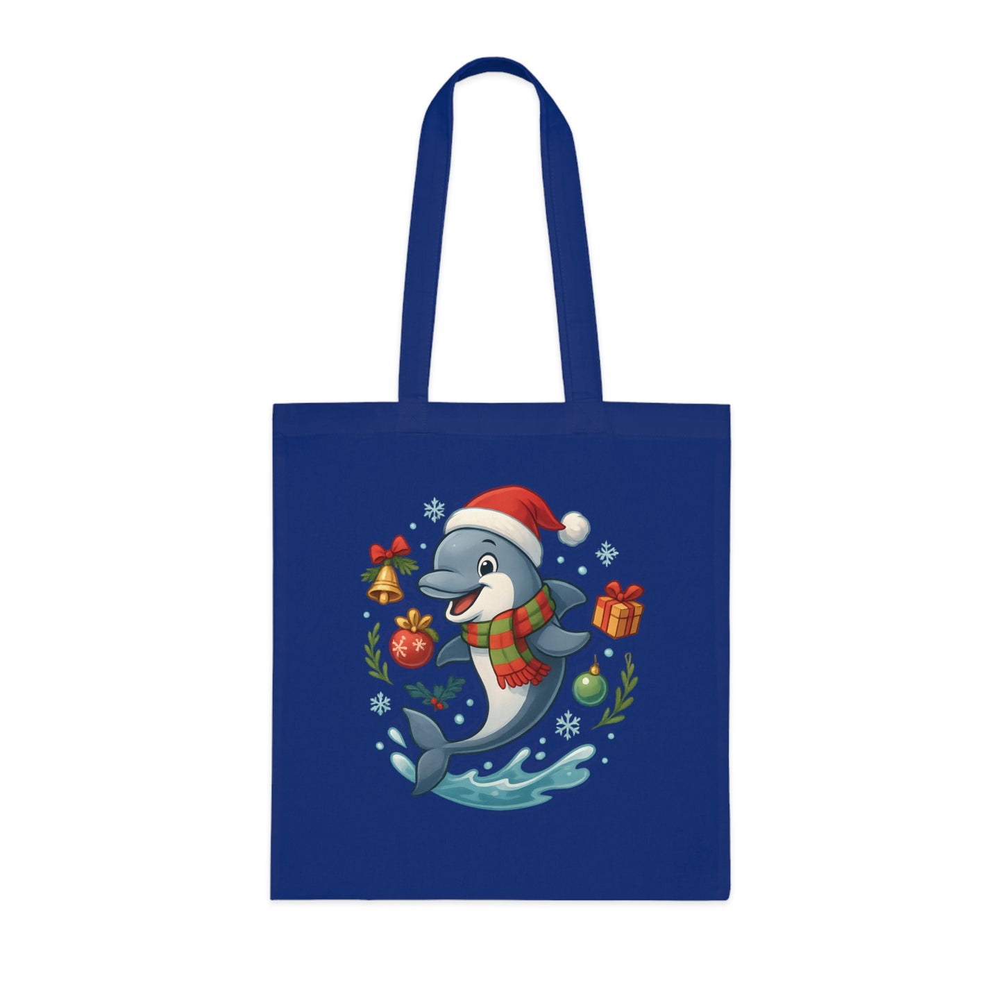 Christmas Dolphin Tote Bag