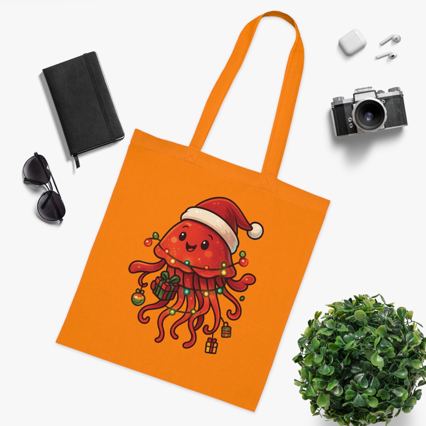 Christmas Jellyfish Tote Bag