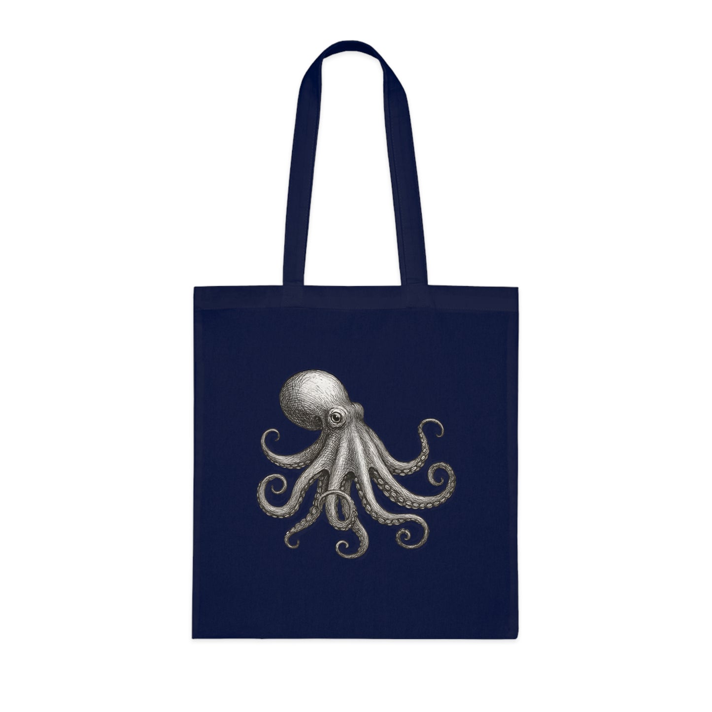 Vintage Etching Octopus Tote Bag
