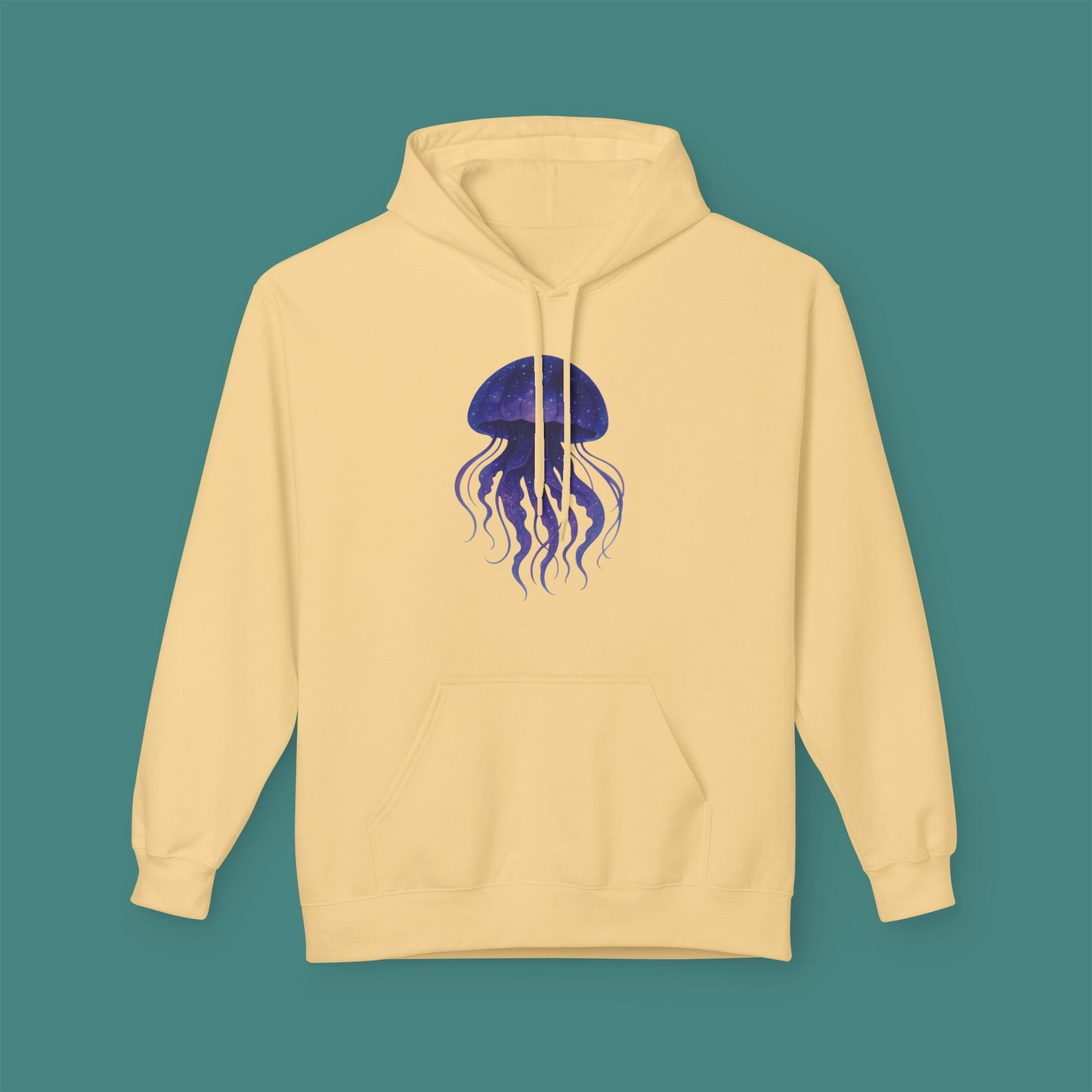 Cosmic Galaxy Jellyfish Fleece Unisex Hoodie