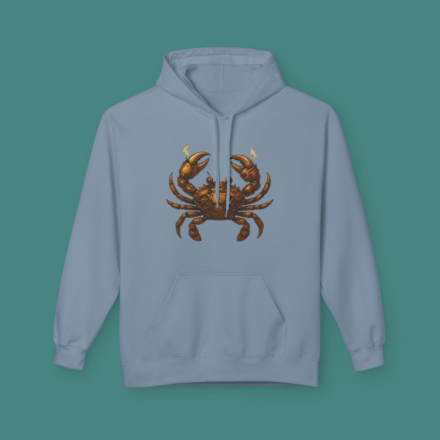 Steampunk Mechanical Crab Fleece Unisex Hoodie