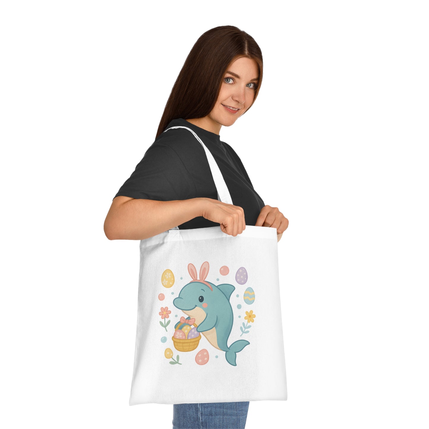 Easter Dolphin Tote Bag