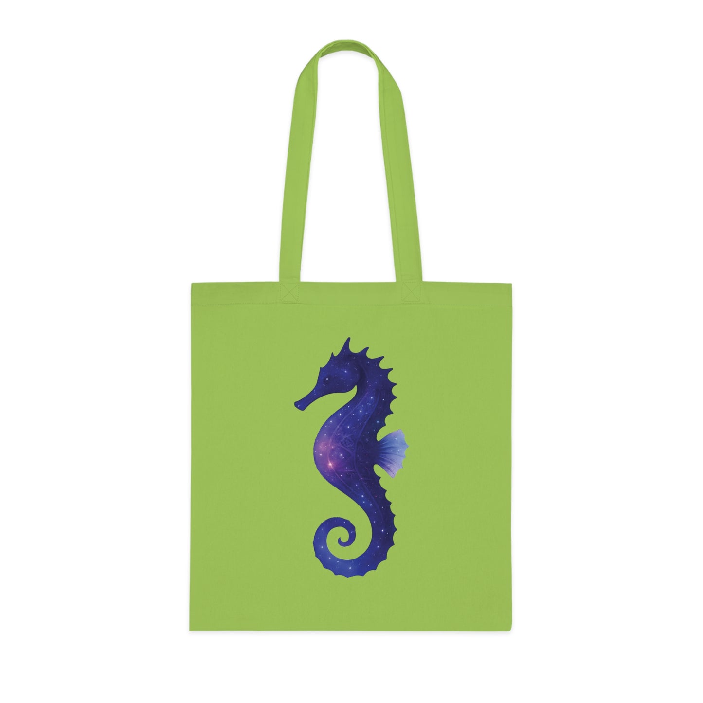 Cosmic Galaxy Seahorse Tote Bag