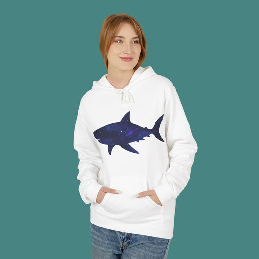 Cosmic Galaxy Shark Fleece Unisex Hoodie