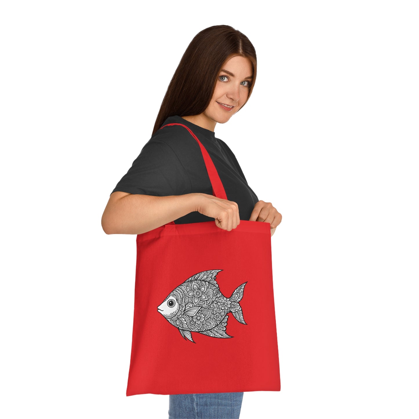 Intricate Mandala Fish Tote Bag