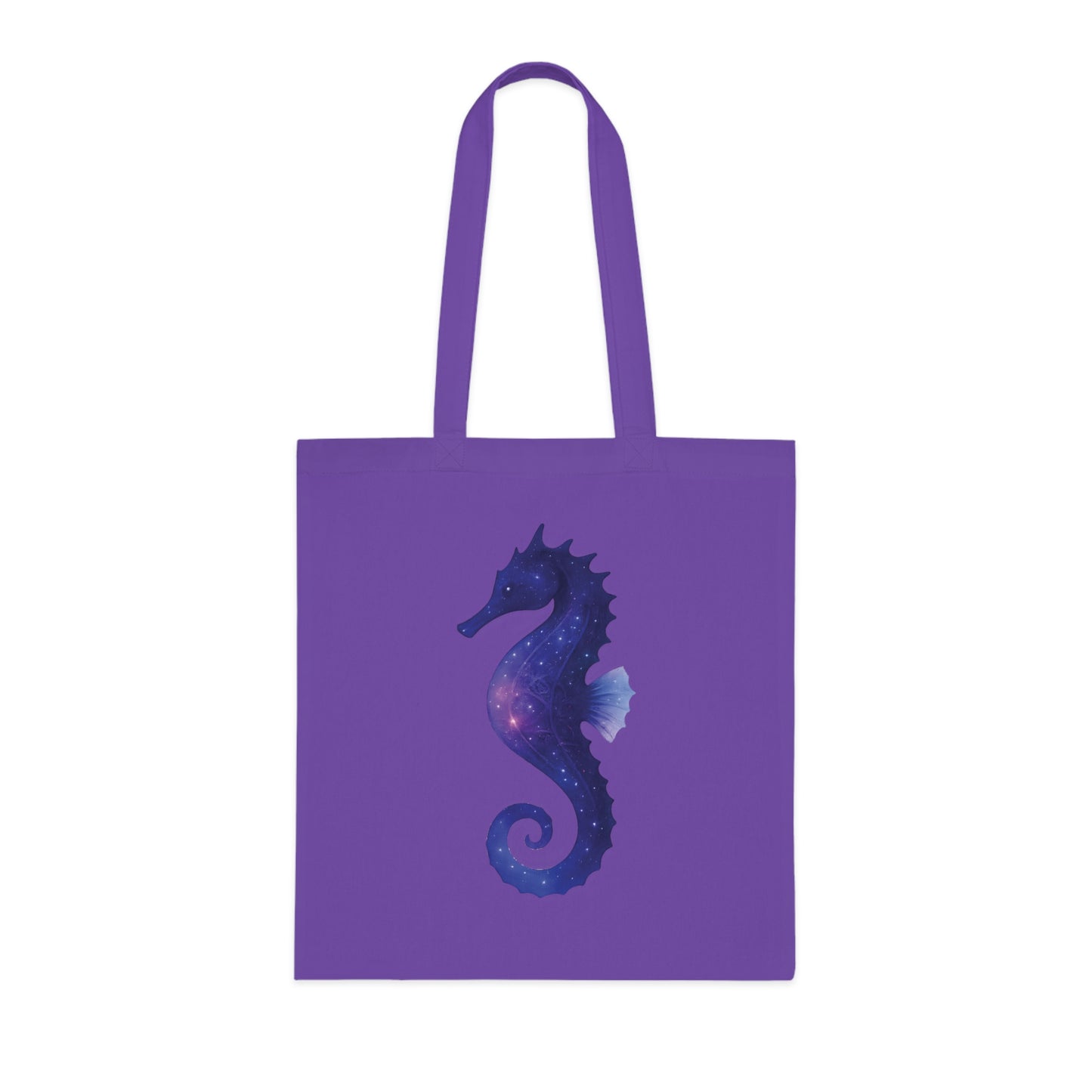 Cosmic Galaxy Seahorse Tote Bag