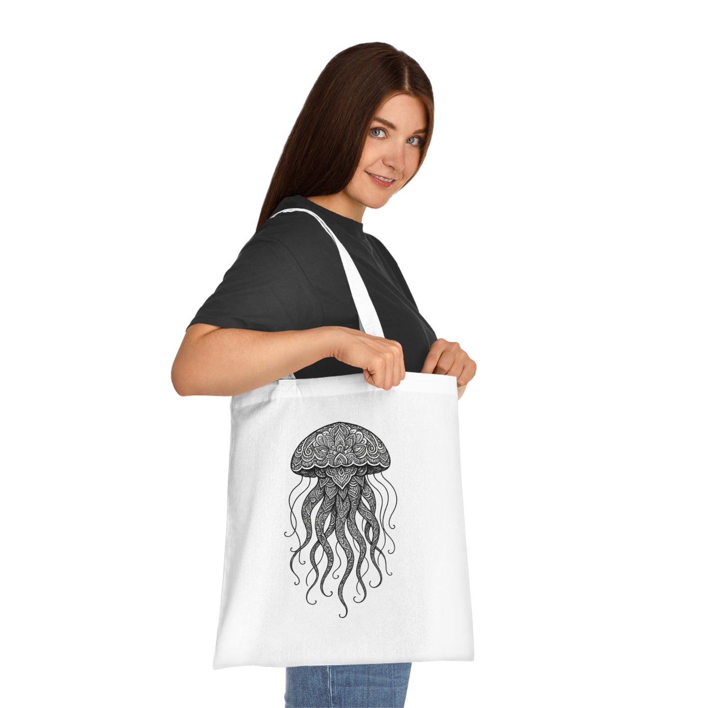 Intricate Mandala Jellyfish Tote Bag