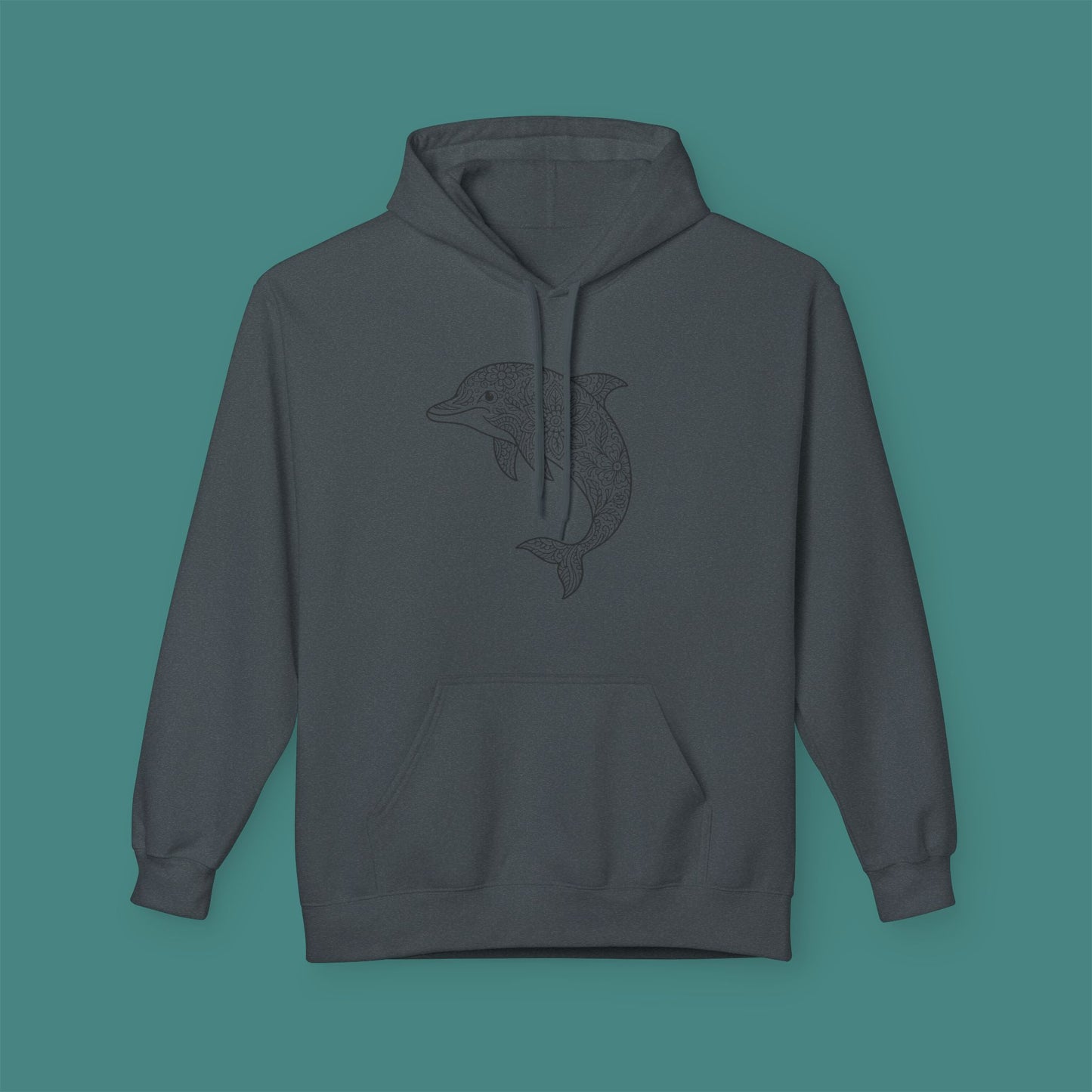 Intricate Mandala Dolphin Fleece Unisex Hoodie