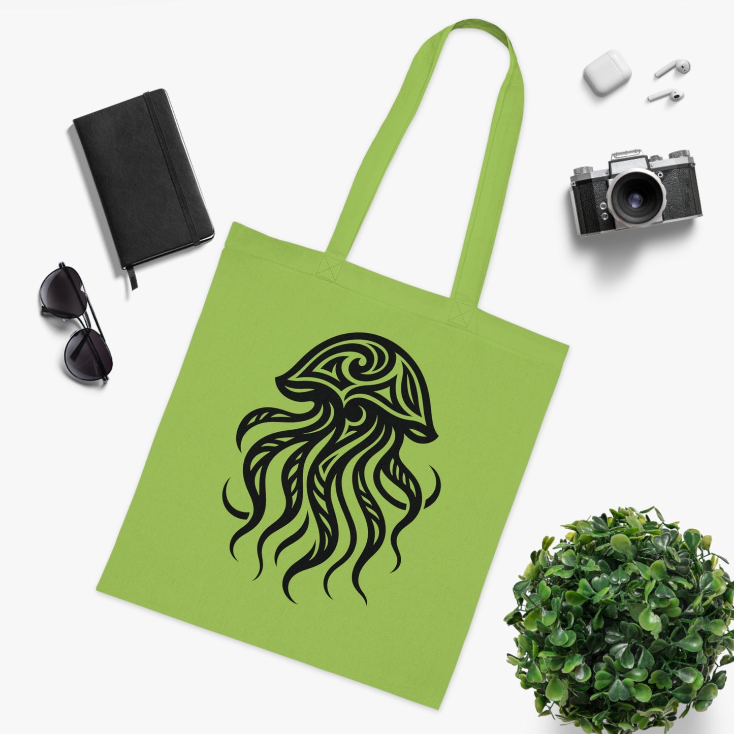 Tribal Tattoo Jellyfish Tote Bag