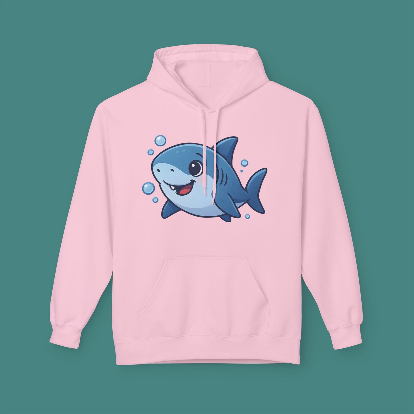 Cartoon Cute Shark Fleece Unisex Hoodie