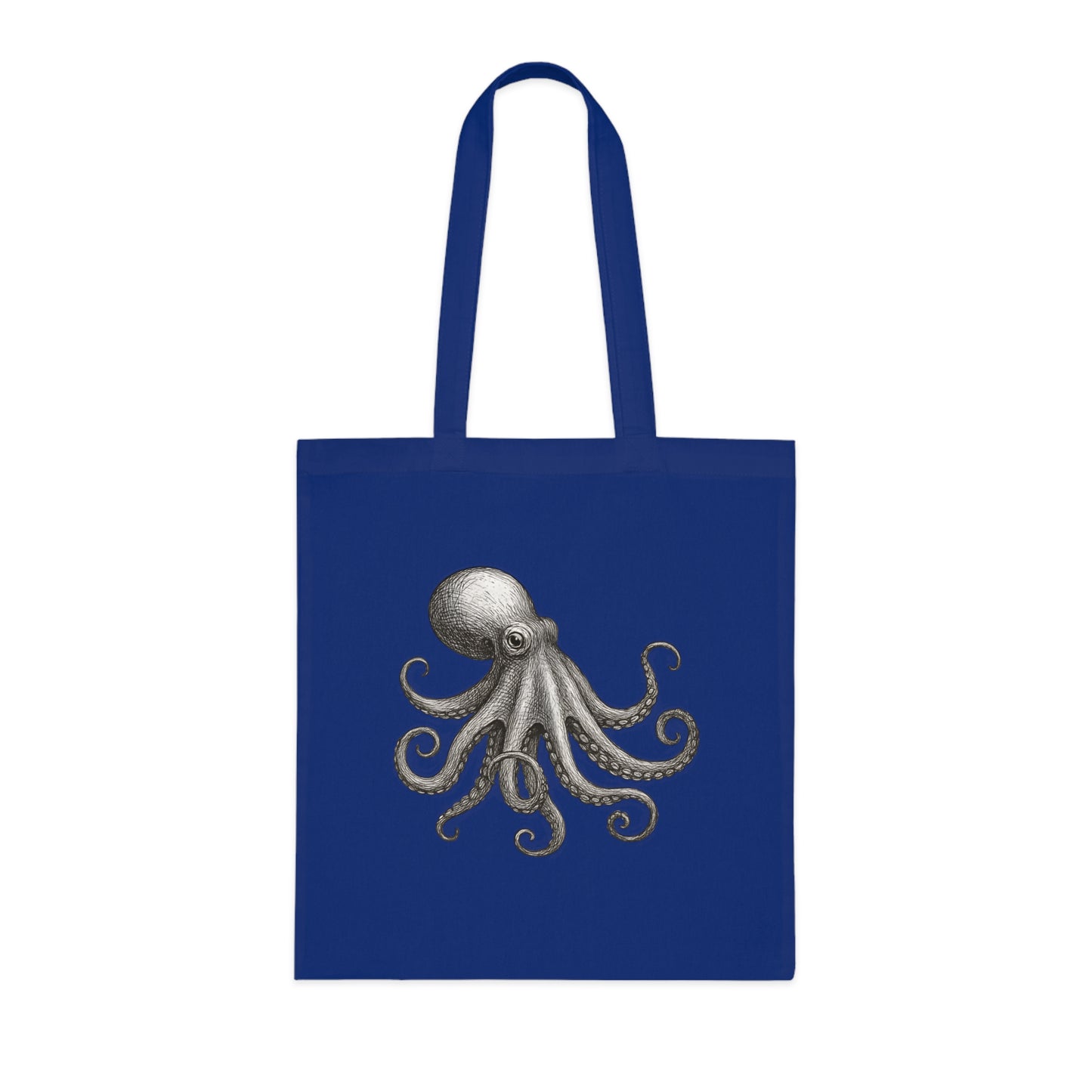 Vintage Etching Octopus Tote Bag
