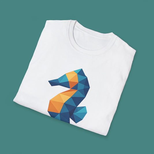 Geometric Polygon Seahorse Unisex T-Shirt