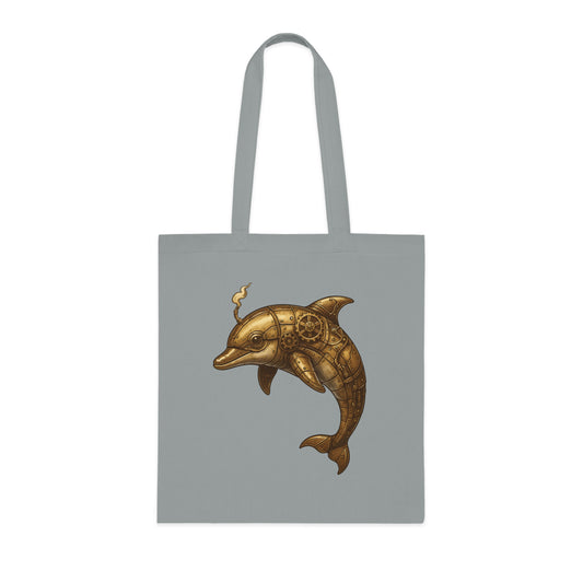 Steampunk Mechanical Dolphin Tote Bag