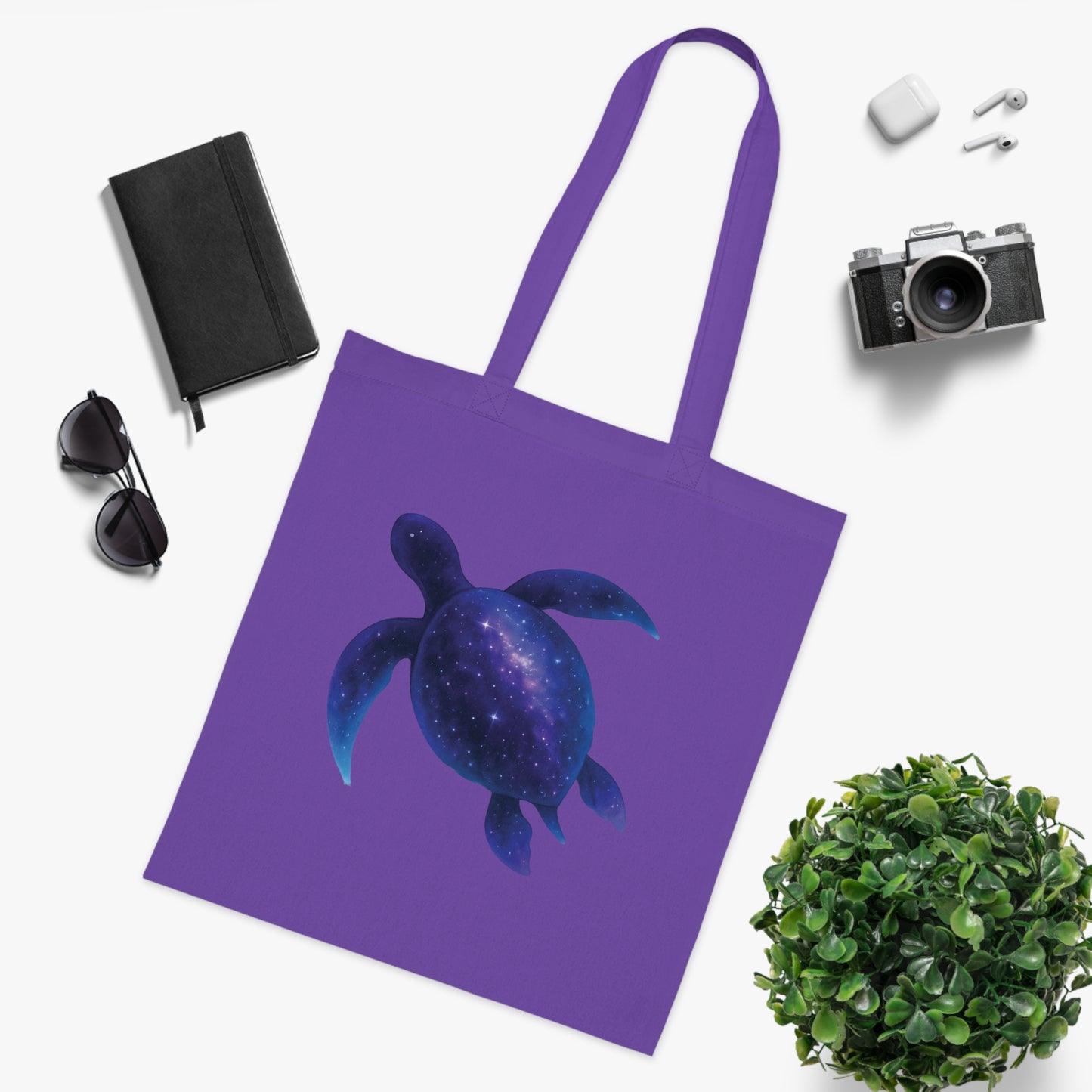 Cosmic Galaxy Turtle Tote Bag