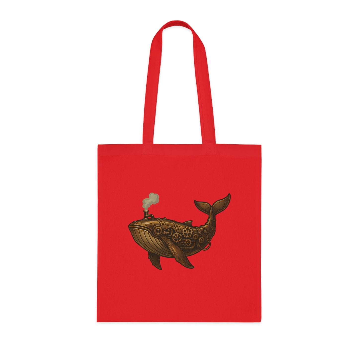 Steampunk Mechanical Whale Tote Bag