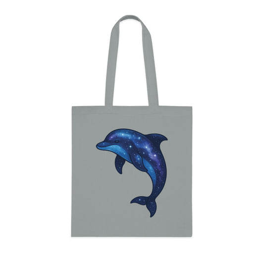 Cosmic Galaxy Dolphin Tote Bag