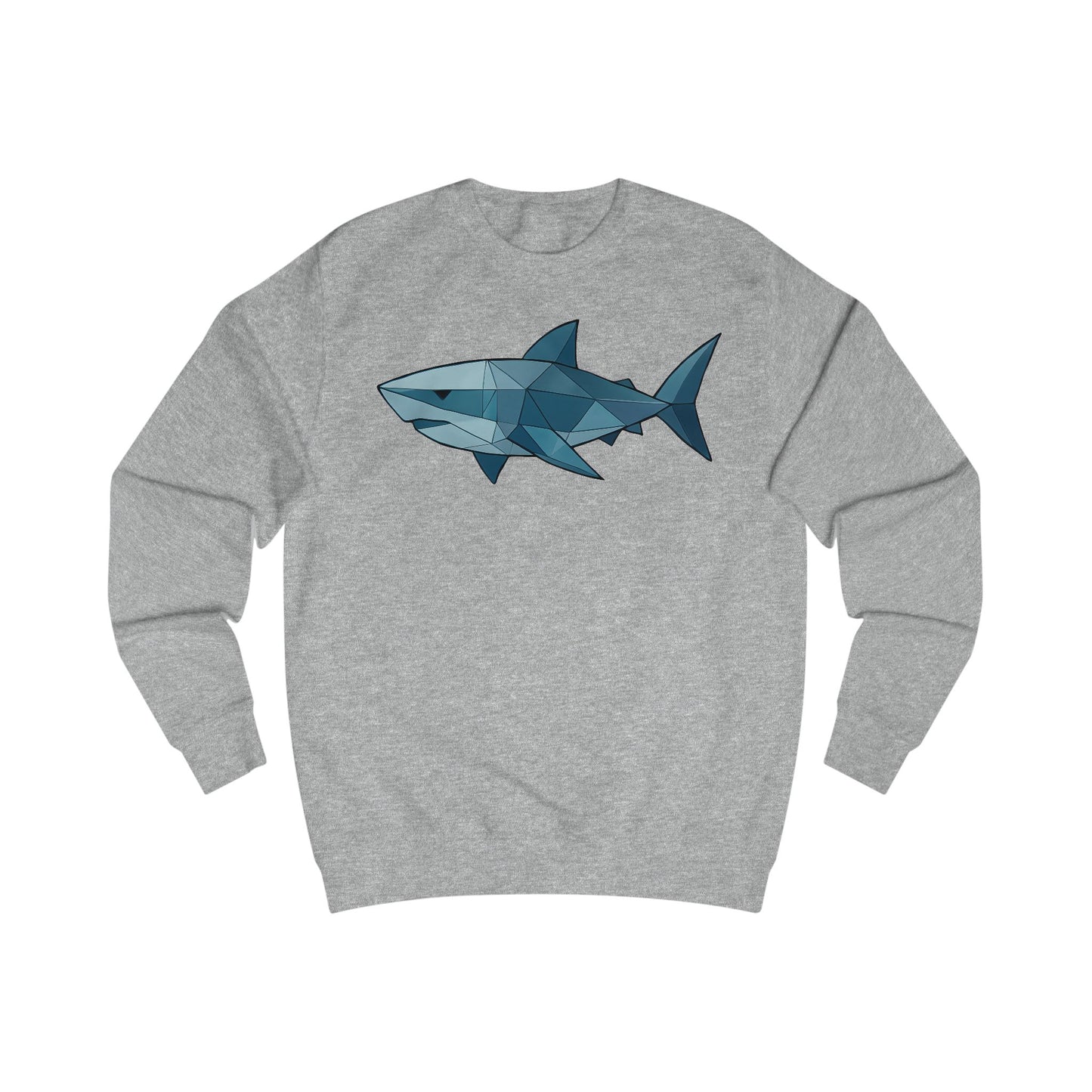 Geometric Polygon Shark Unisex Sweatshirt