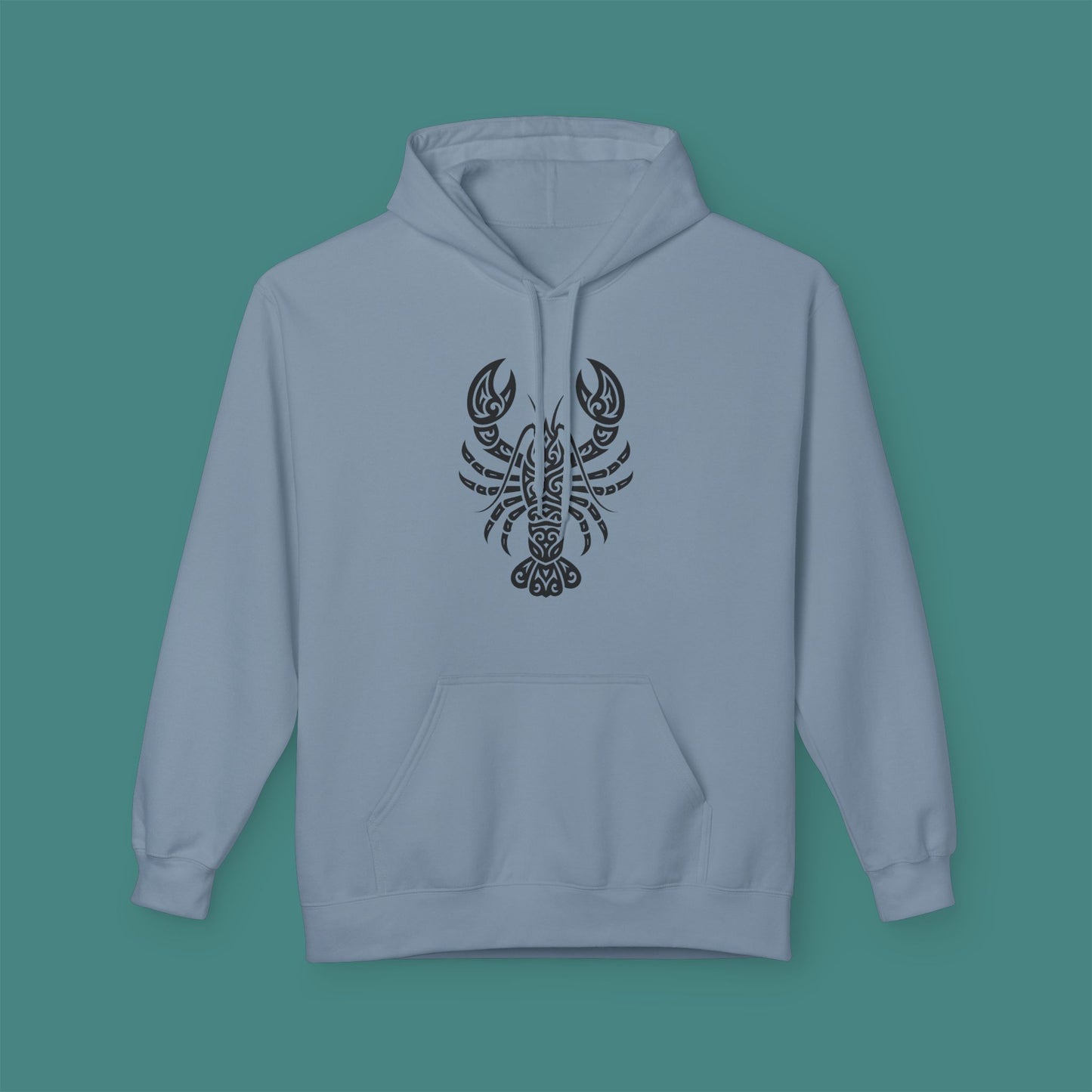 Tribal Tattoo Lobster Fleece Unisex Hoodie