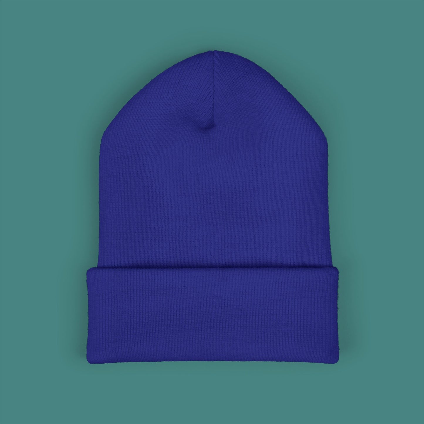 Geometric Polygon Turtle Embroidered Beanie