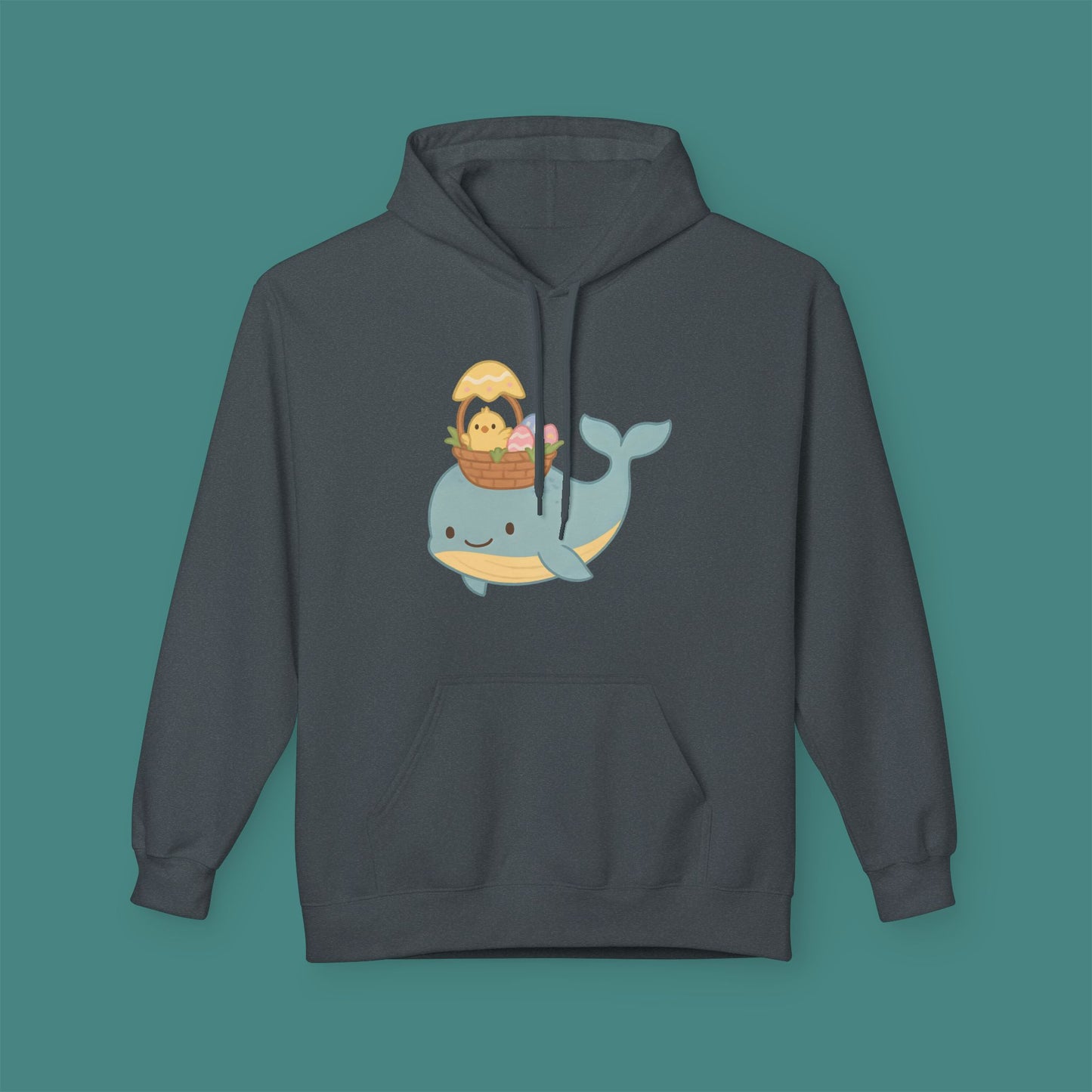 Easter Whale Fleece Unisex Hoodie