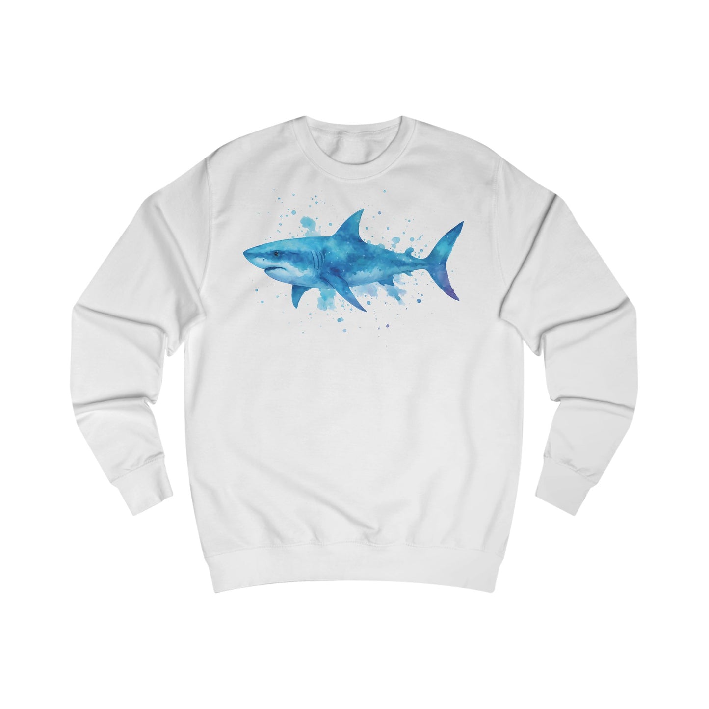 Watercolor Splash Shark Unisex Sweatshirt