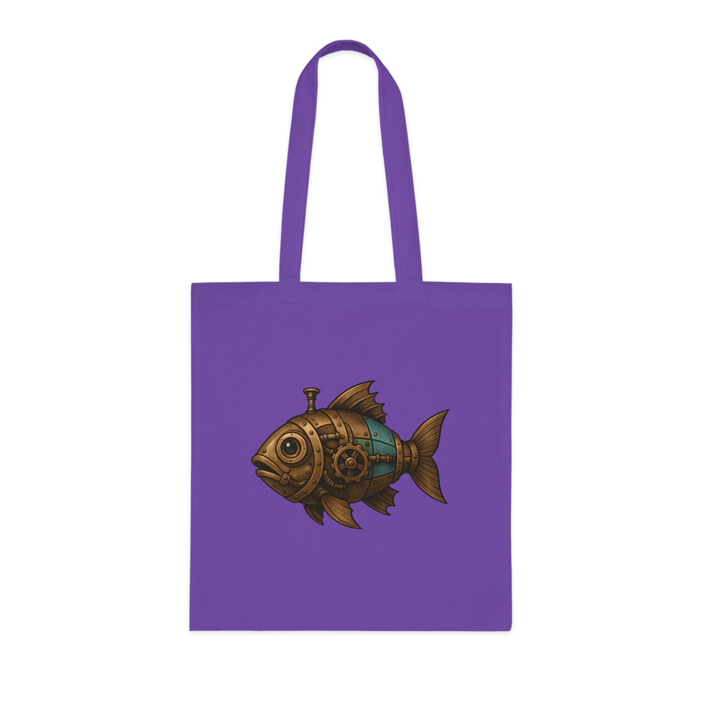 Steampunk Mechanical Fish Tote Bag