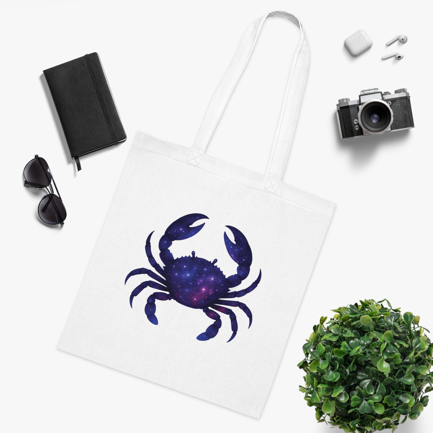 Cosmic Galaxy Crab Tote Bag