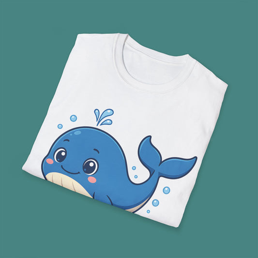 Cartoon Cute Whale Unisex T-Shirt