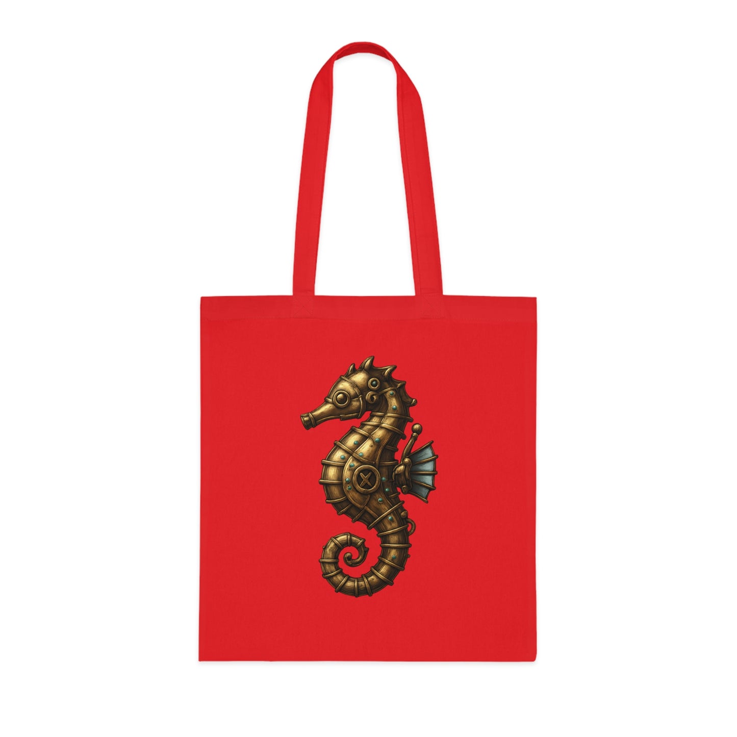 Steampunk Mechanical Seahorse Tote Bag