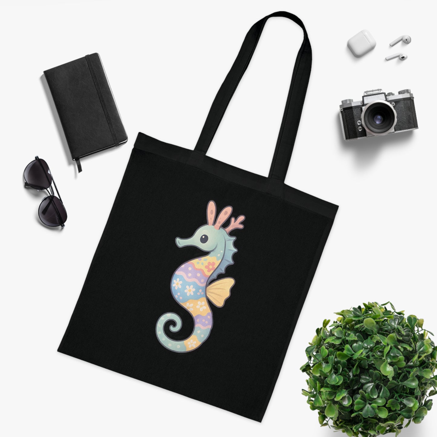 Easter Seahorse Tote Bag